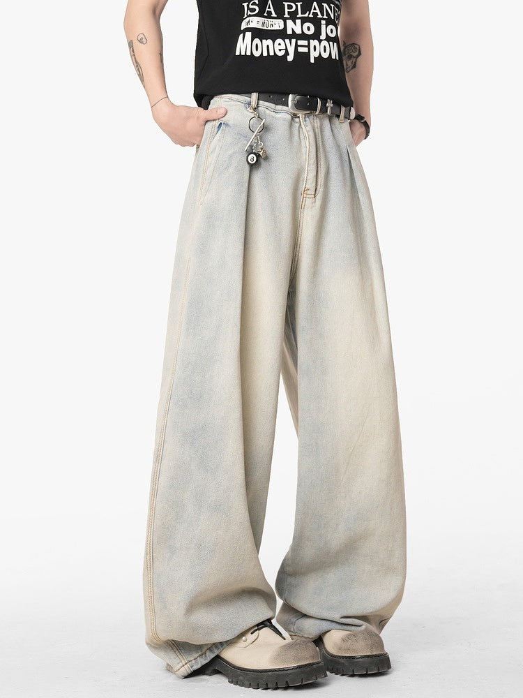 Wide-Leg Denim Pants