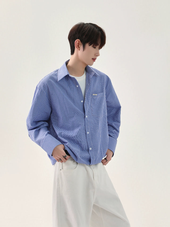 Lapel Long-Sleeve Shirt