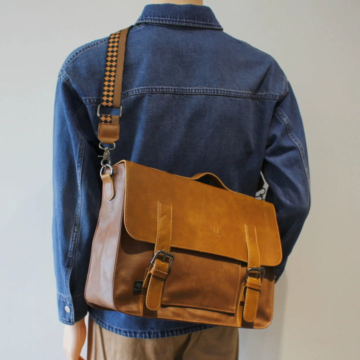 Retro Leather Messenger Bag