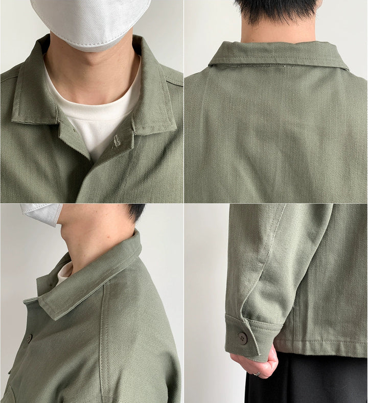 Button-down Jacket with Pockets