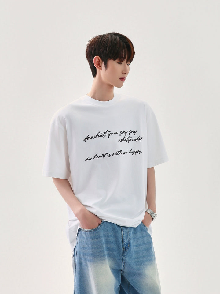 Letter Print Casual T-shirt