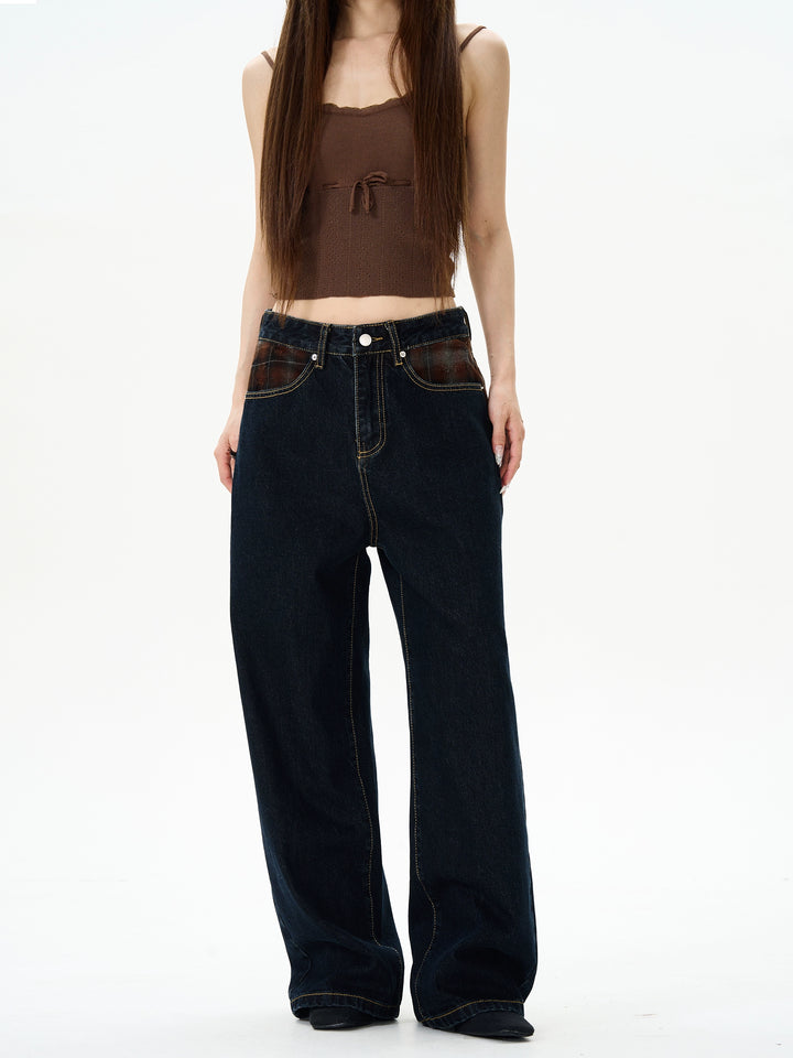 High Waist Straight Leg Jeans