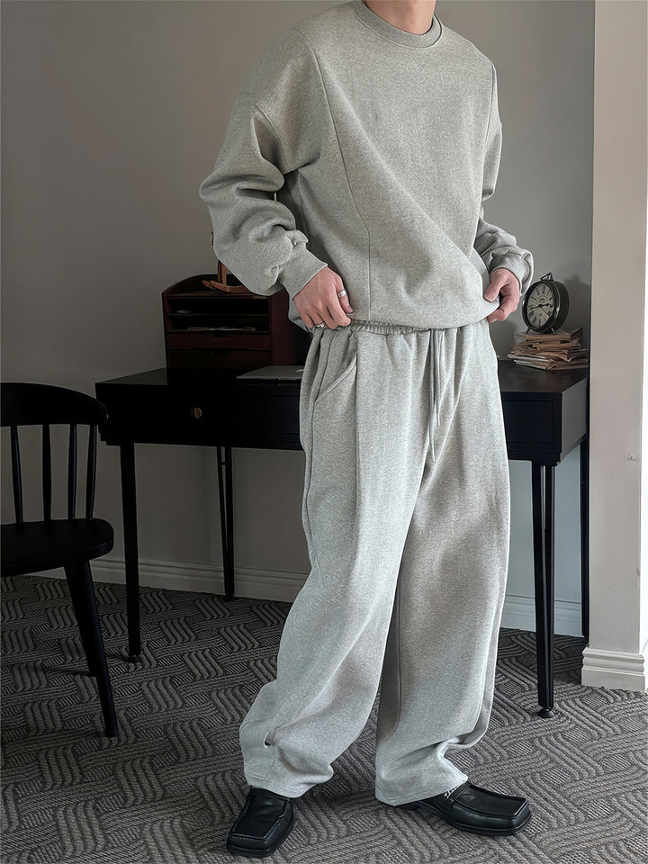 Casual Drop Shoulder Sweatshirt and Pants