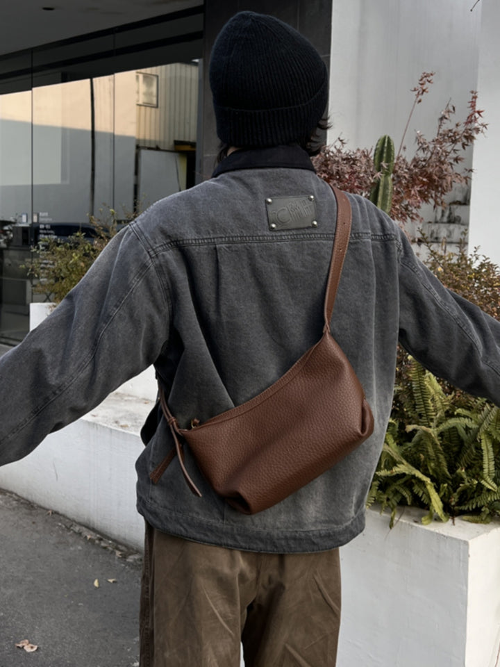 Leather One-Shoulder Commuter Bag