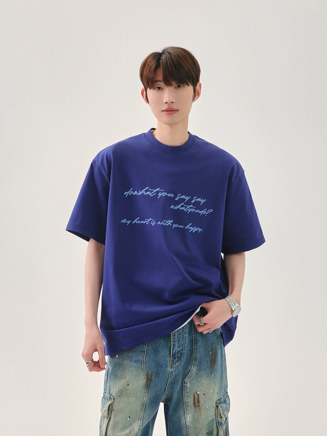 Letter Print Casual T-shirt