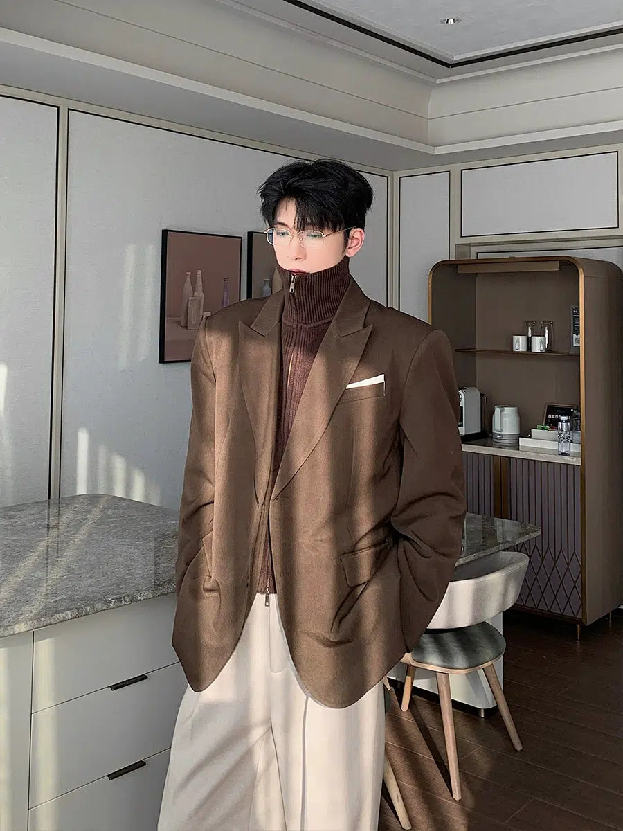 Autumn Winter Casual Two-Piece Suit Jacket-The Korean Fashion