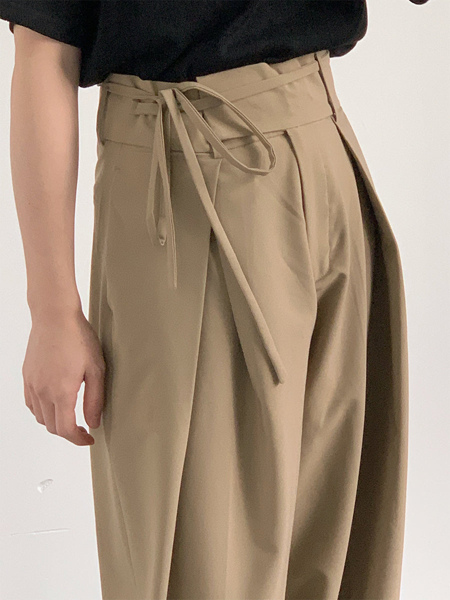 Waist-Tie Casual Pants