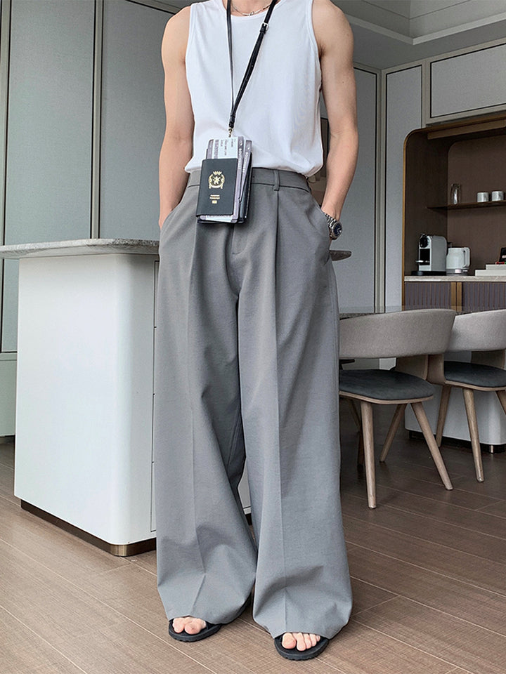 Wide-Leg Casual Pants