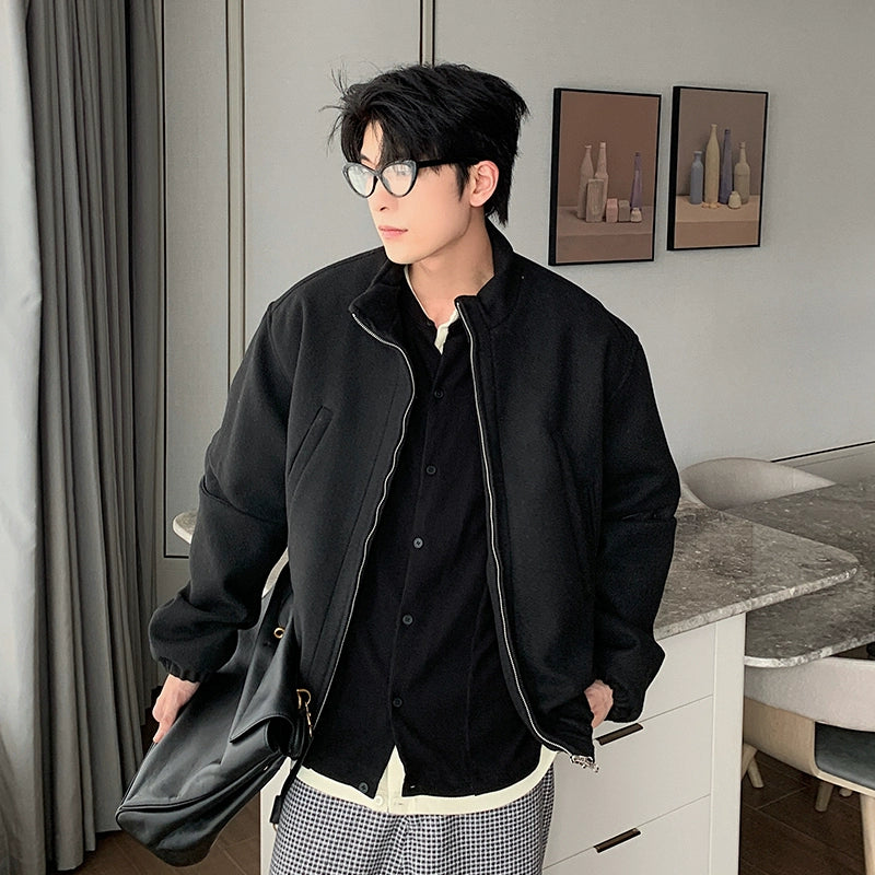 Quilted Woolen Baseball Jacket