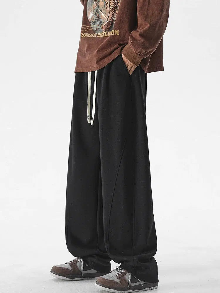 Wide-Leg Velvet Lined Sweatpants