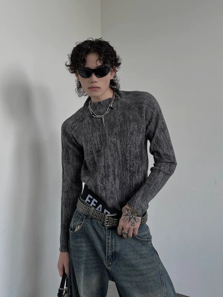 Punk Graffiti Slim Fit Knitwear Sweater