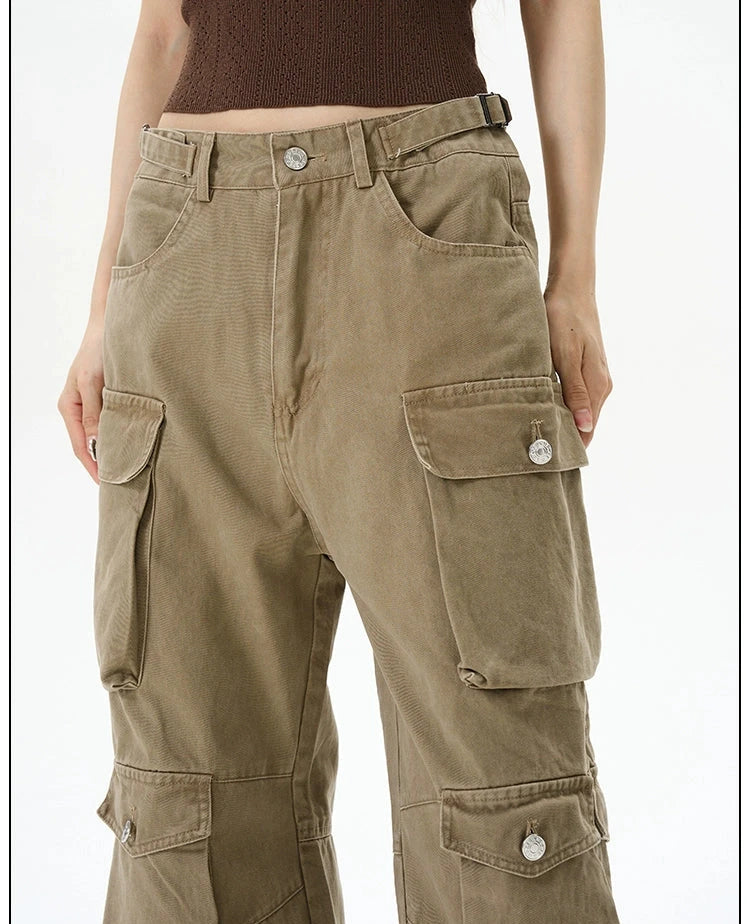 Multi-pocket Straight Cargo Pants