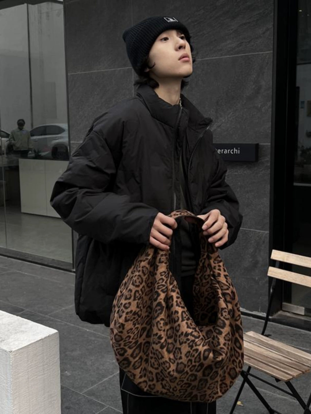 Large Leopard Print Tote Bag