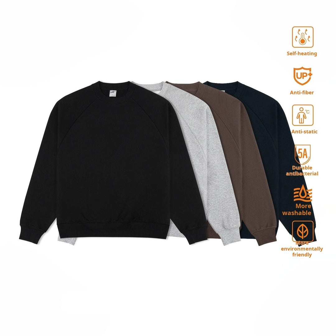 Fleece Crew Neck Pullover-The Korean Fashion