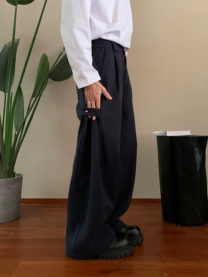 Pantalones Casual Sueltos con Cintura Elástica 