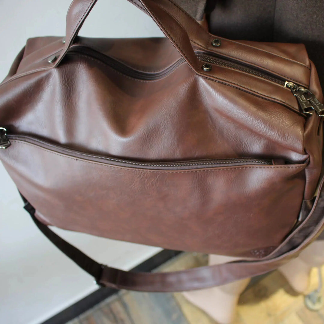 Large Capacity Leather Shoulder Bag