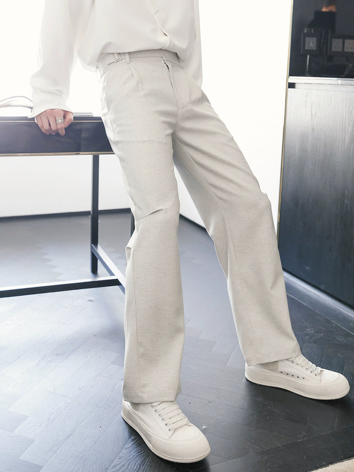 Linen Straight Suit Pants