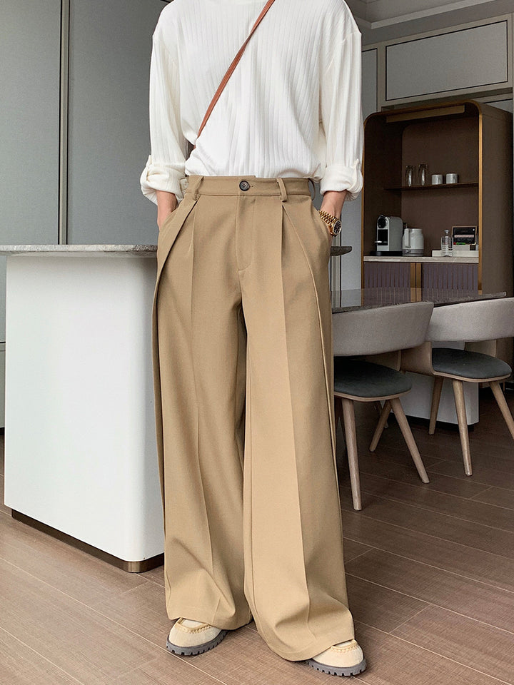 Wide-Leg Drape Pants