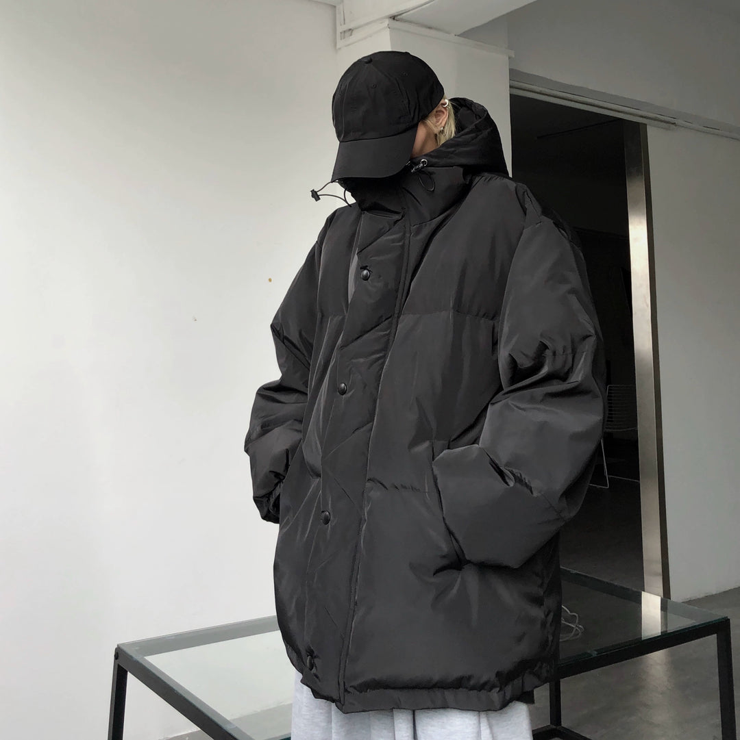 Oversize Hooded Stand Collar Jacket