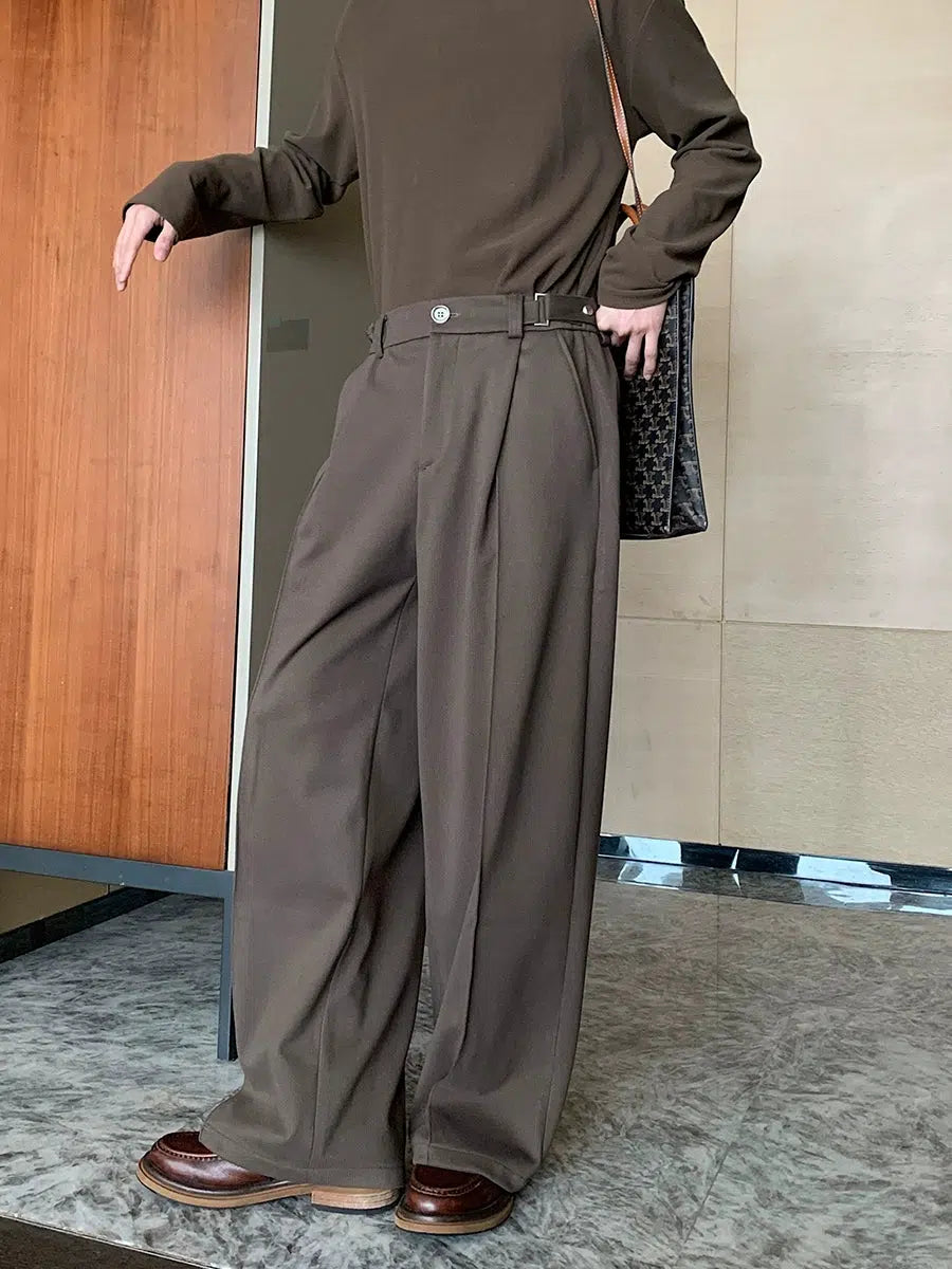 Wide Leg Loose Fit Casual Pants-The Korean Fashion