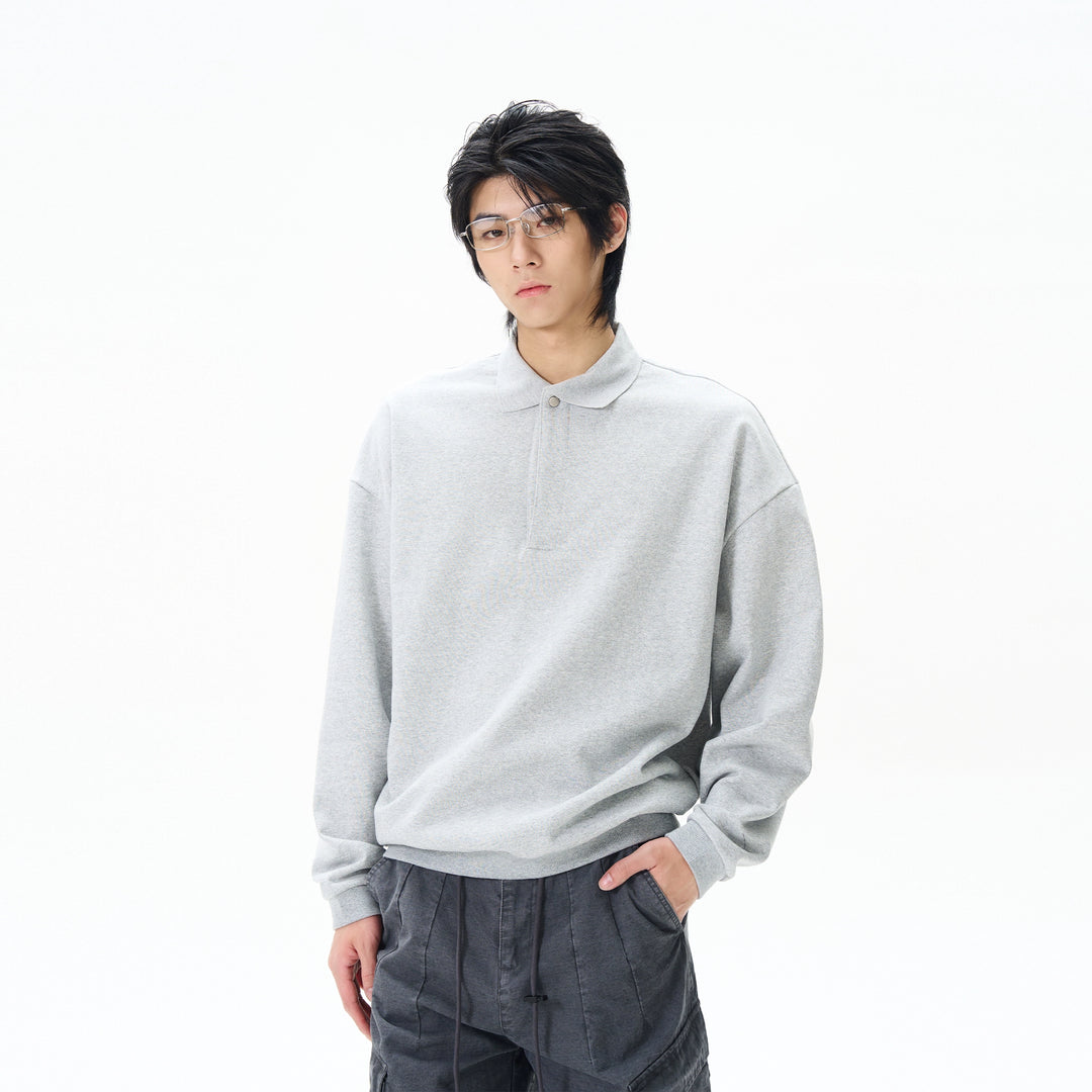 Lapel Long-Sleeve Pullover