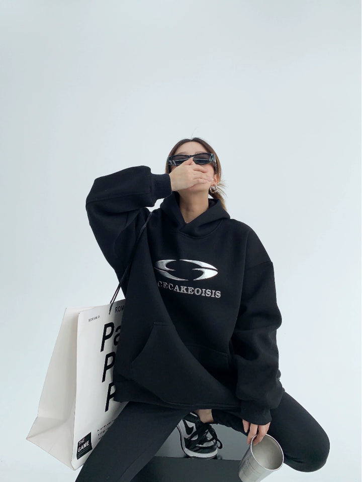 Oversized Hooded Sweatshirt with Graphic