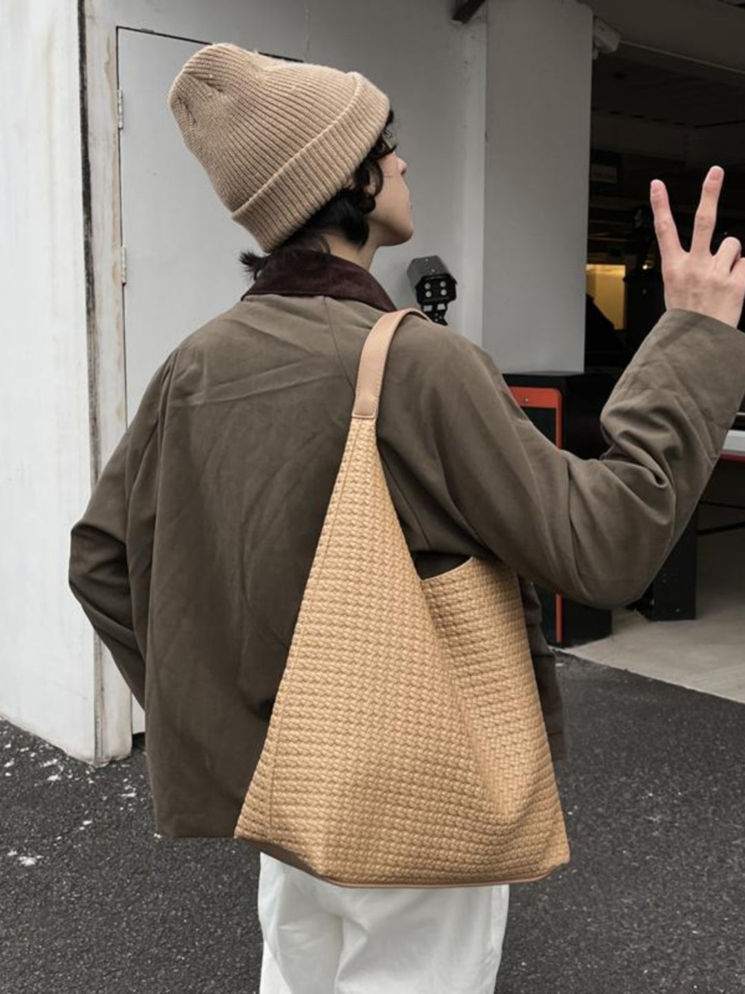 Woven Large-Capacity Shoulder Bag