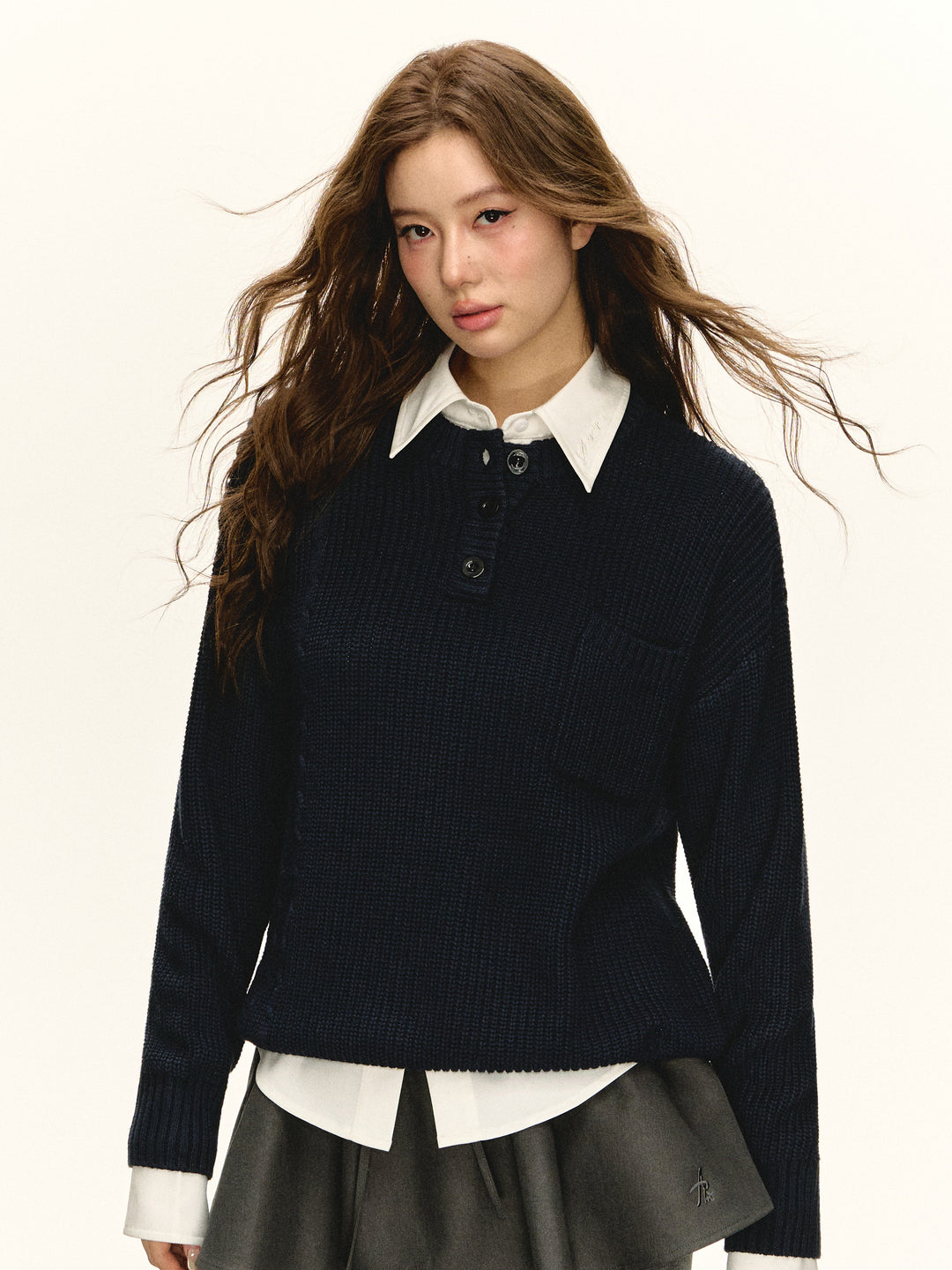 Retro Loose Knit Pullover Sweater