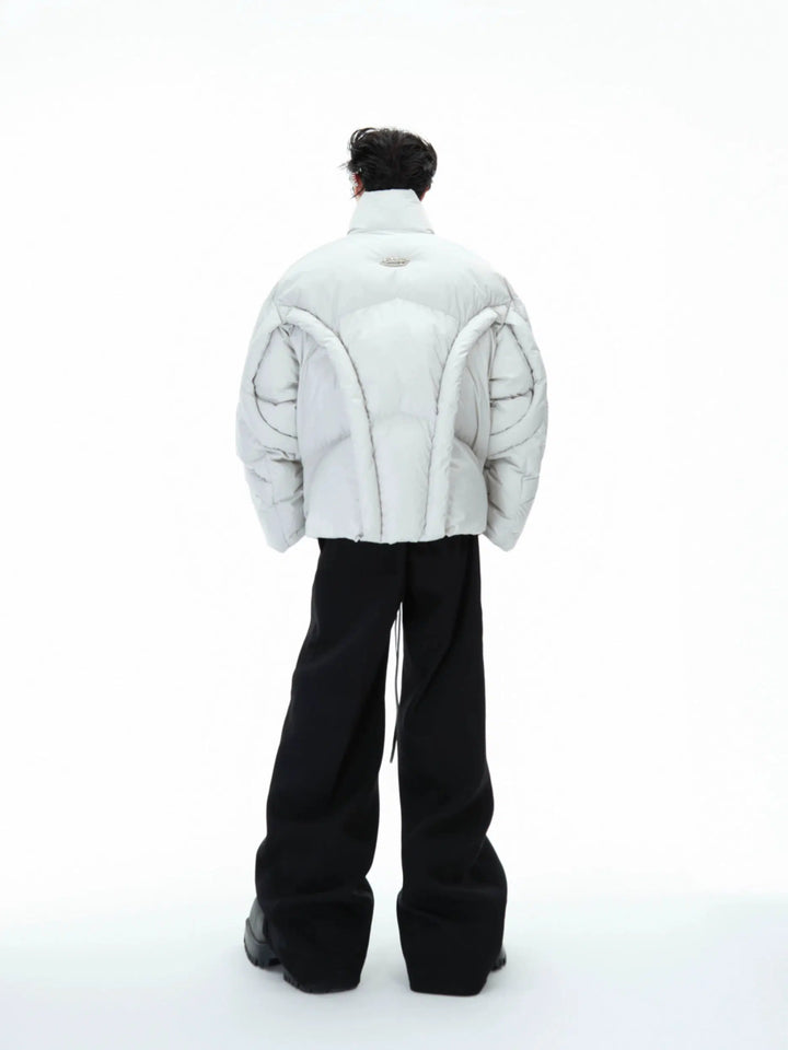 Stand Collar Cotton Padded Jacket-The Korean Fashion