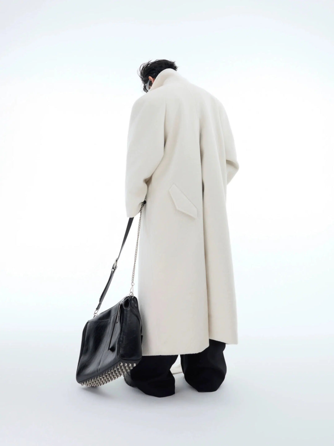 Heavyweight Woolen Knee-Length Coat-The Korean Fashion