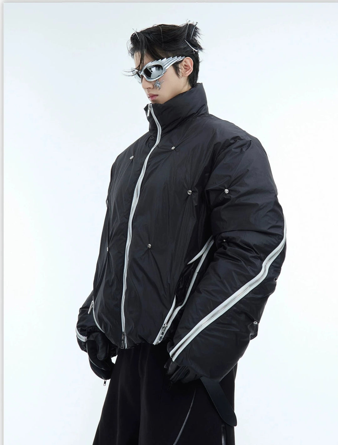 Deconstructed Zipper Padded Jacket