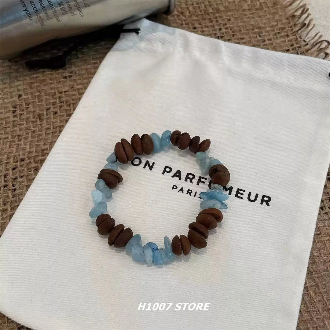 Handmade Coffee Bean Stone Bracelets