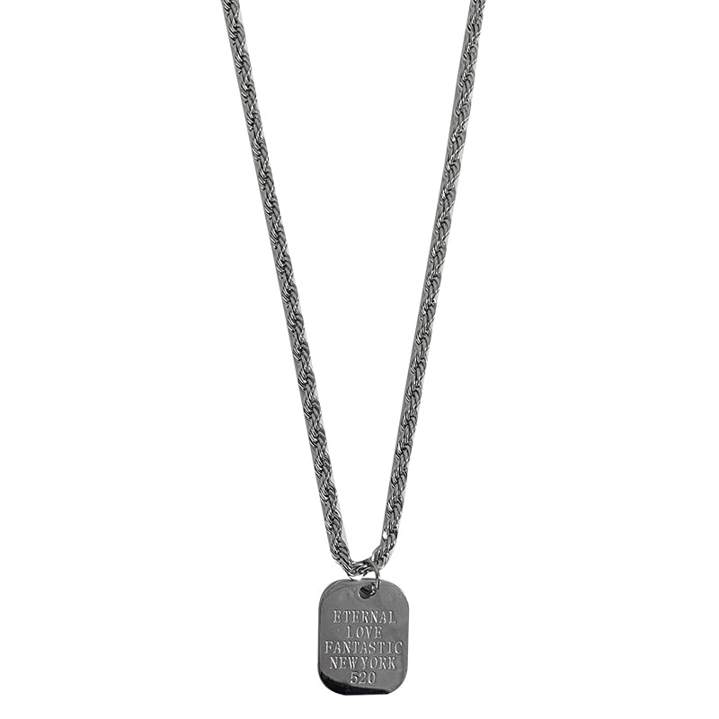 Titanium Steel Hip-Hop Pendant Necklace