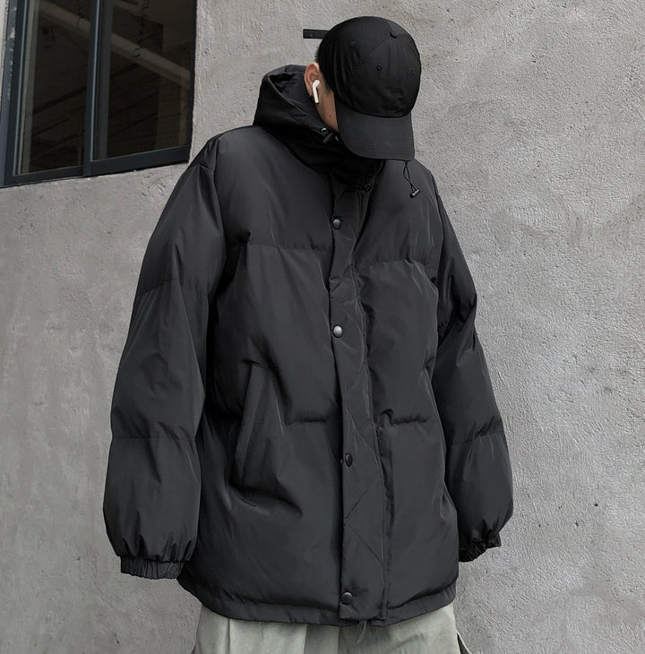 Oversize Hooded Stand Collar Jacket