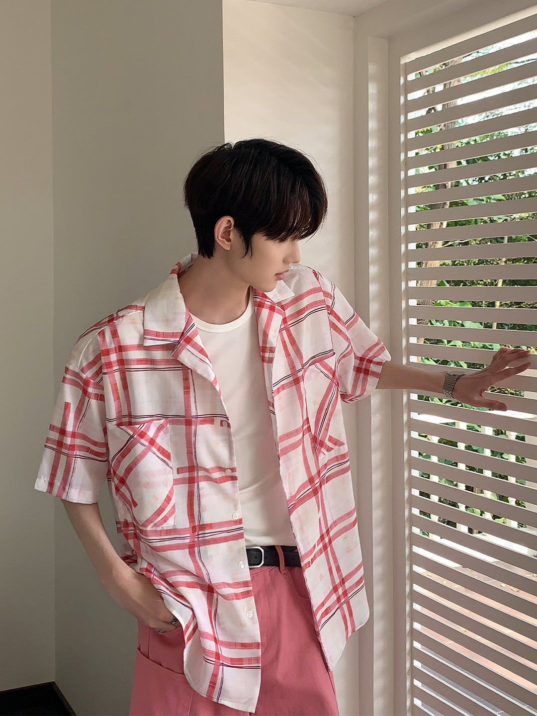 Pink Check Overshirt