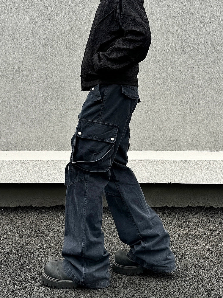 Utility Multi-pocket Straight-leg Pants