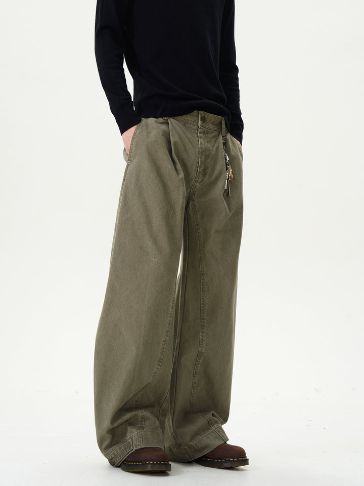 Retro Loose Straight Casual Pants