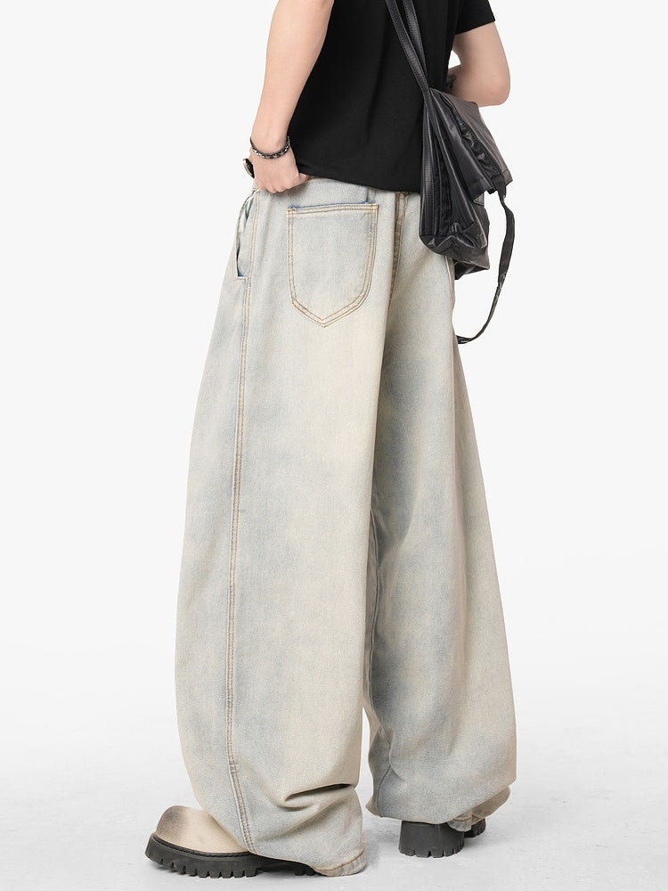 Wide-Leg Denim Pants