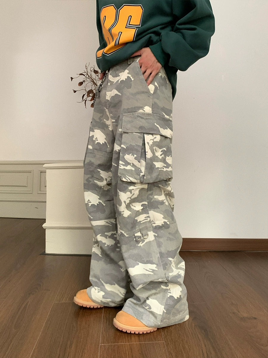 Loose-fit Camouflage Cargo Pants