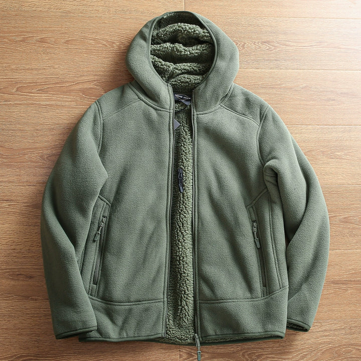 Winter Fleece Hooded Windproof Sweatshirt