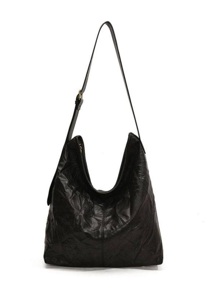 Black One-Shoulder Tote Bag