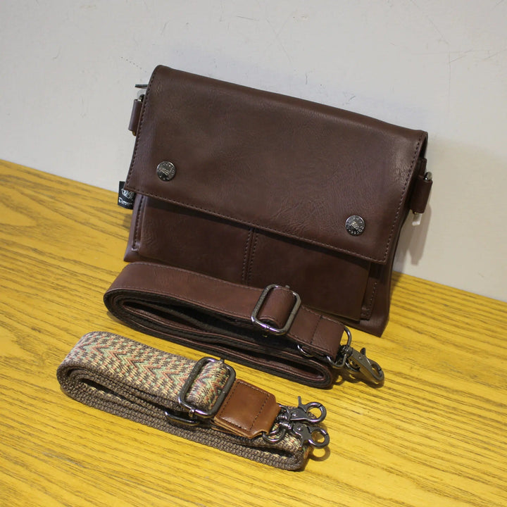 Leather Crossbody Messenger Bag