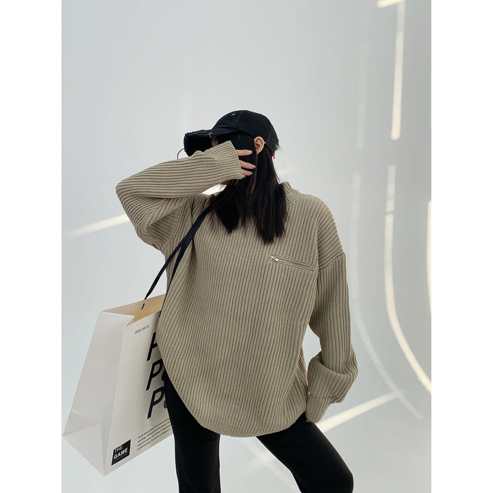 Thick Knit Round Neck Sweater