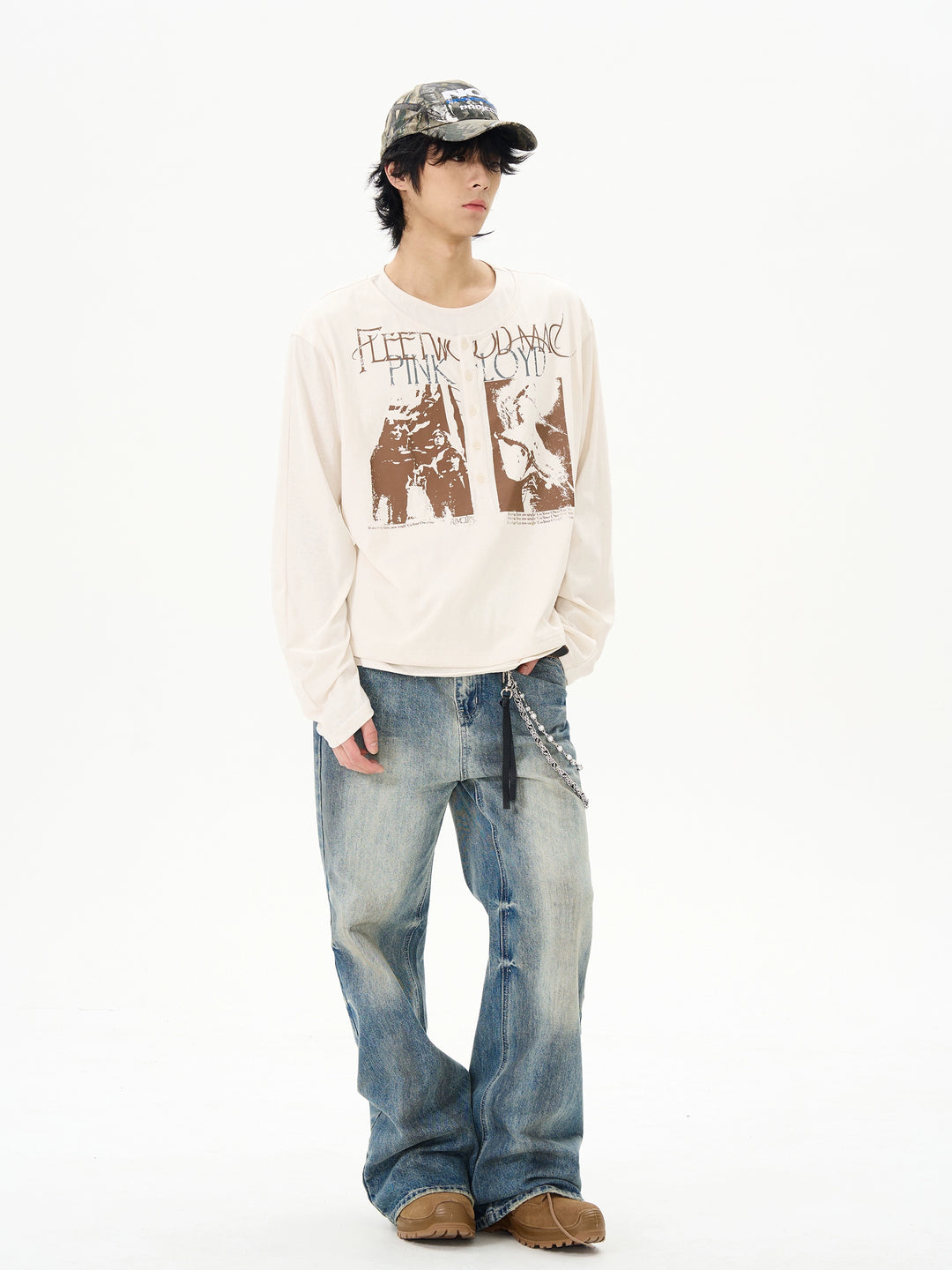 Long-Sleeve Printed Street Pullover