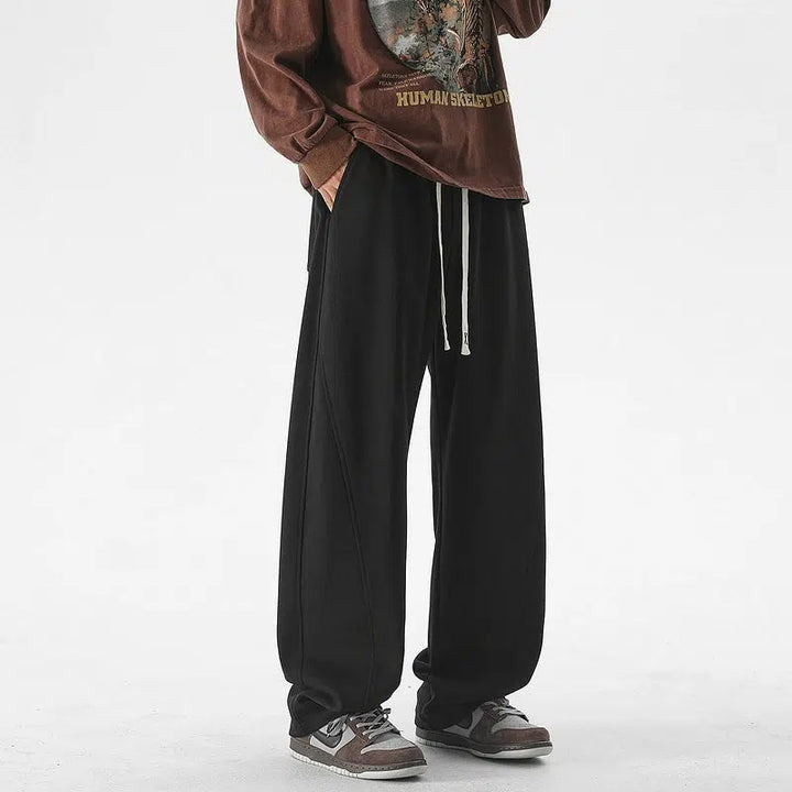 Wide-Leg Velvet Lined Sweatpants