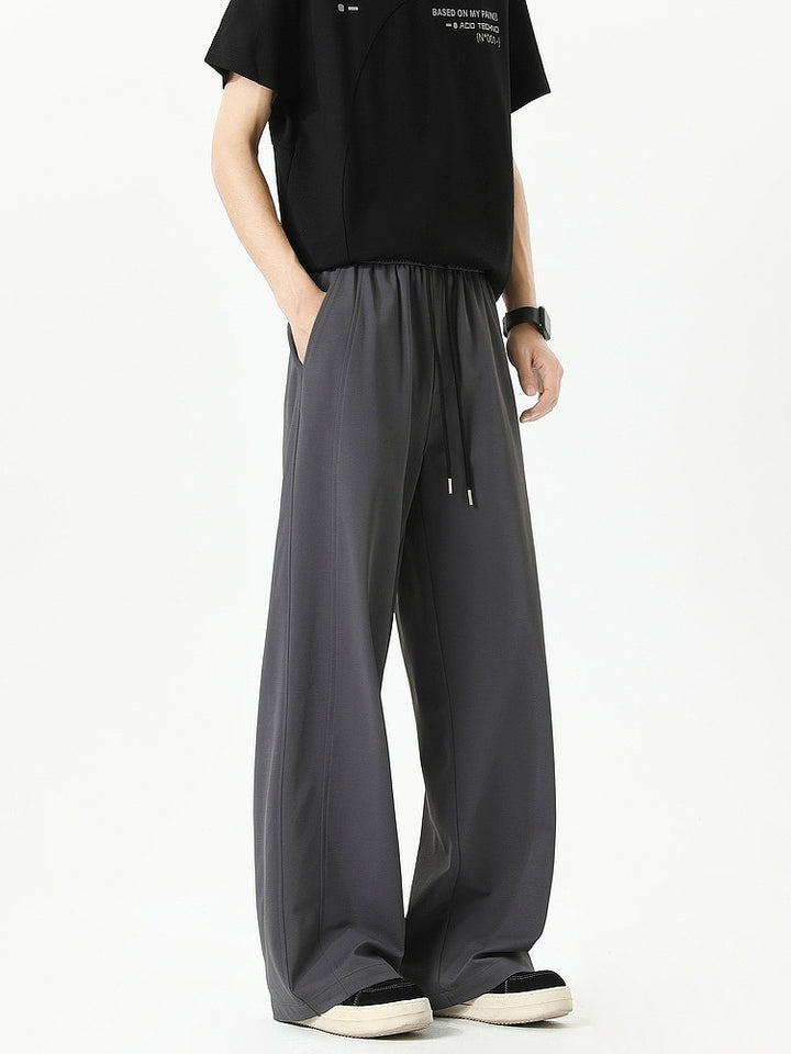 Wide-Leg Casual Ice Silk Pants