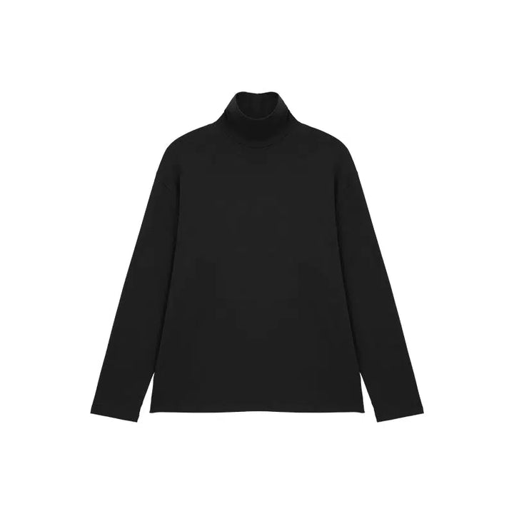 High Collar Velvet Long Sleeve Pullover