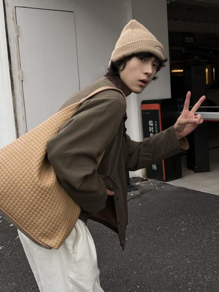 Woven Large-Capacity Shoulder Bag