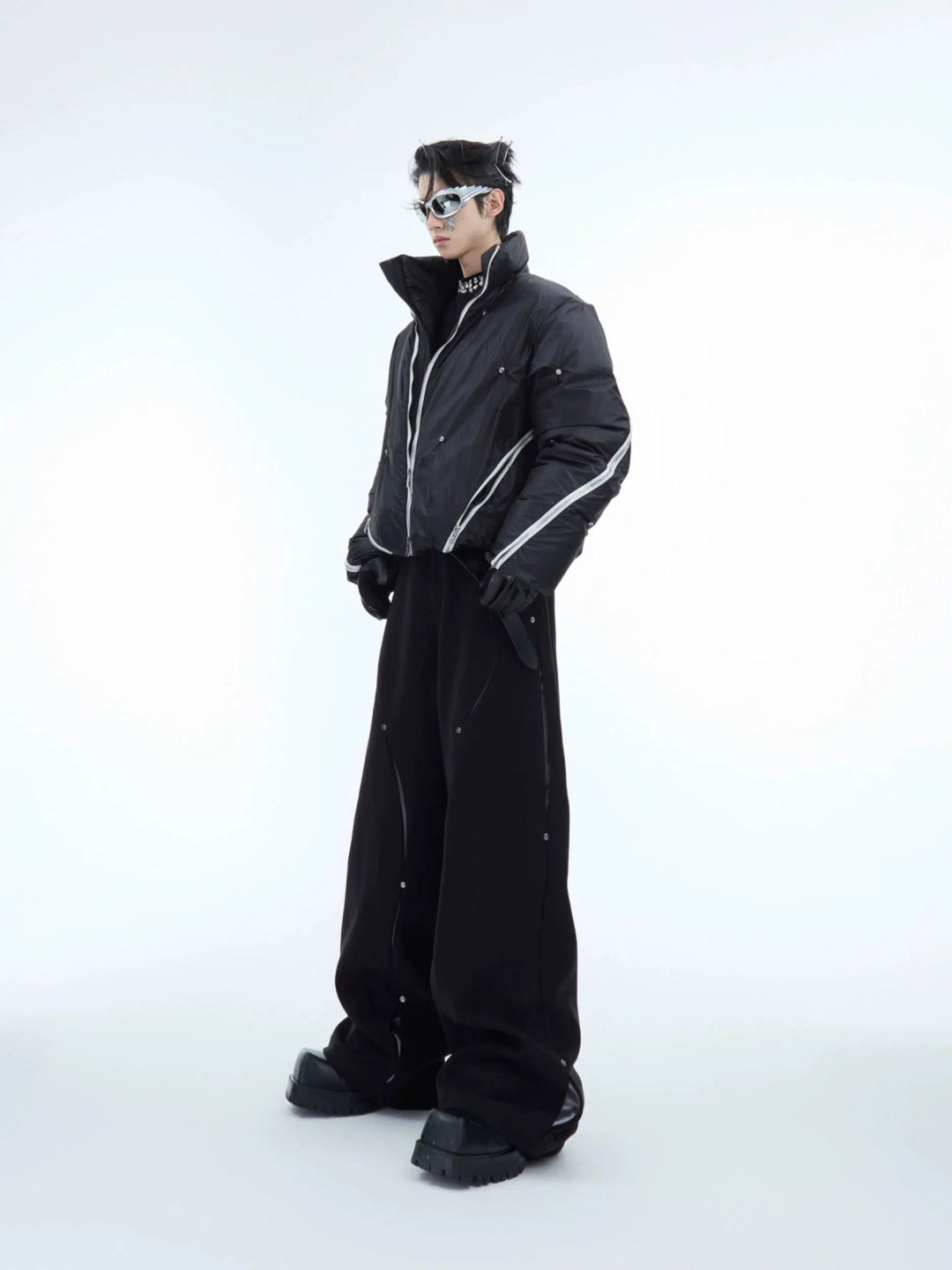 Deconstructed Cotton Padded Jacket-The Korean Fashion