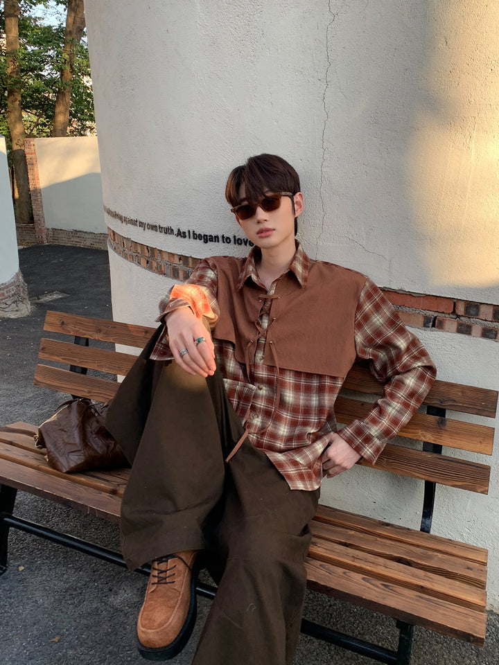 Patchwork Check Shirt